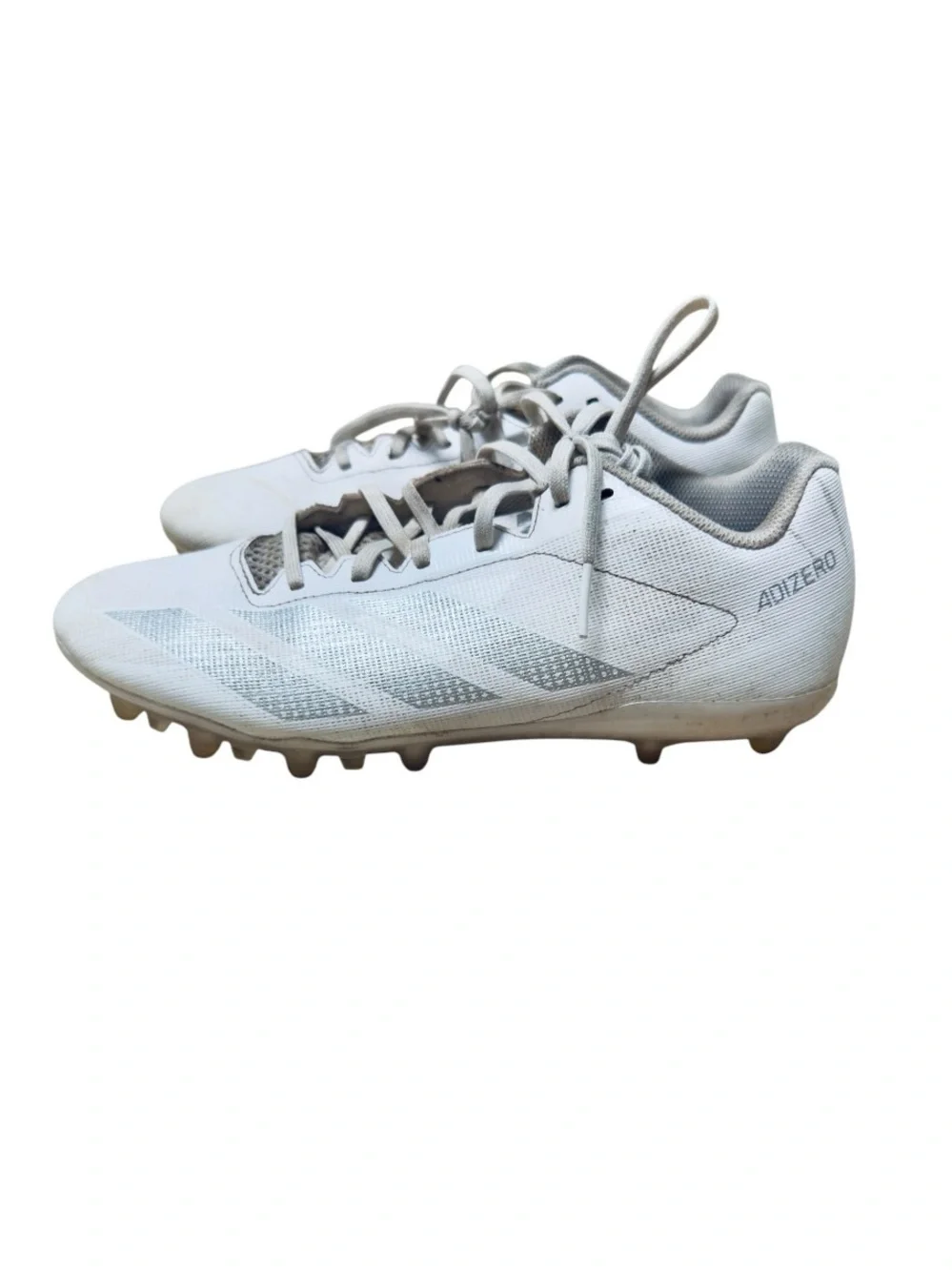 Adidas Men’s Adizero Electric II Football Cleats EUC 10.5 white metallic silver
